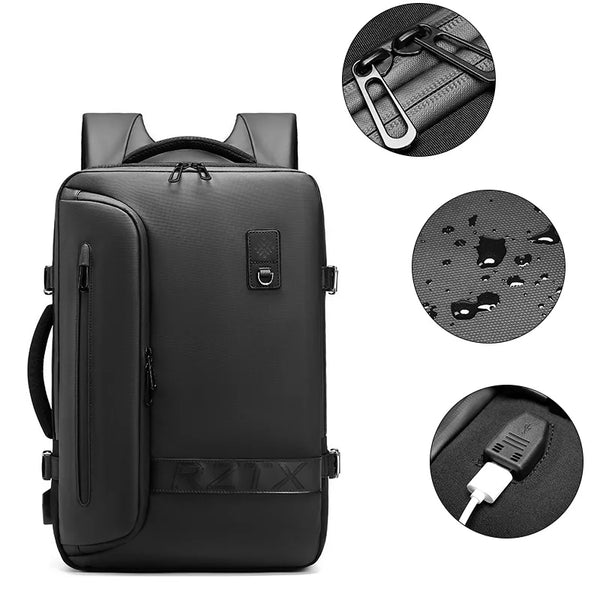 Luxury Business Waterproof Backpack with Vacuum Compression Compartment